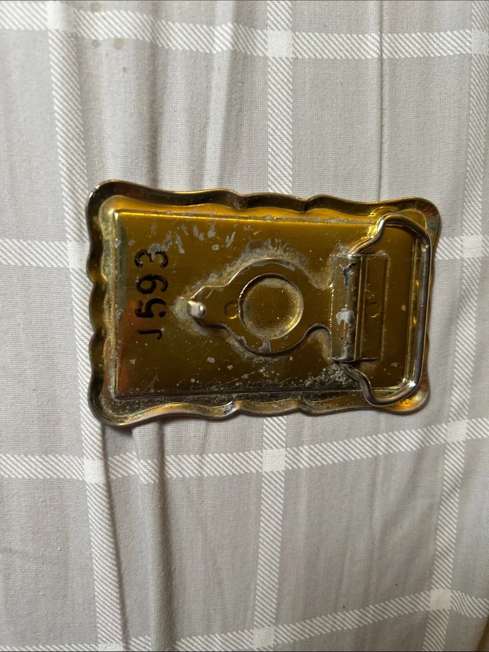 Rockmount Decorative Gold and Bronze Floral Belt Buckle